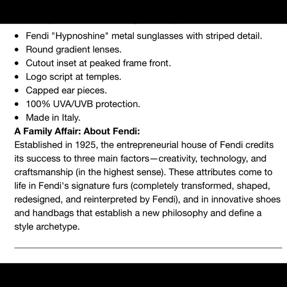 FENDI HYPNOSHINE striped cut out sunglasses - Picture 4 of 4